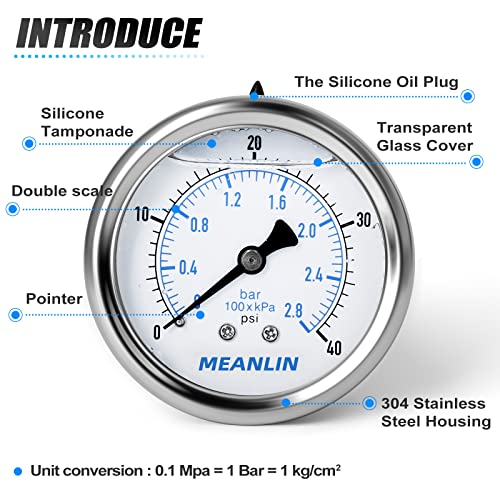 0~40Psi Stainless Steel 1