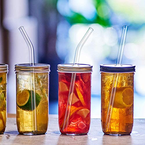 8 Pack Reusable Glass Straw (8 Count)