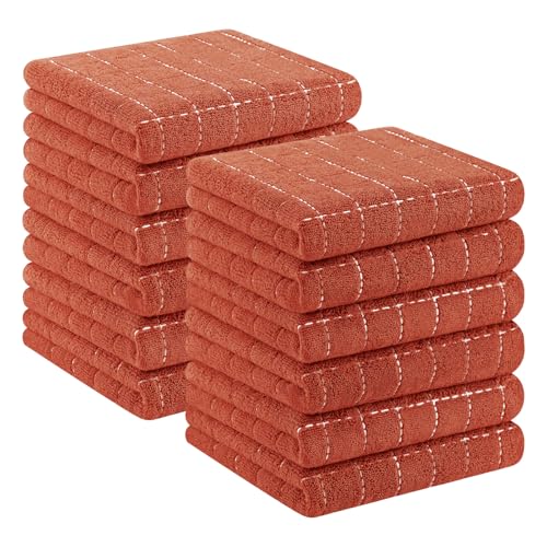100% Cotton Terry Kitchen Dish Cloths (12 Count)