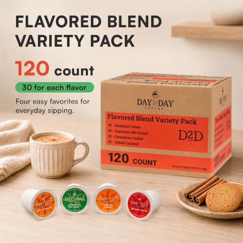 Day To Day Flavored Coffee Pods Variety Pack (120 Count)
