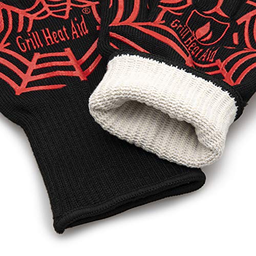 Grill Gloves Heat Proof for Men Grilling BBQ Heat Resistant Gloves (2 Count)