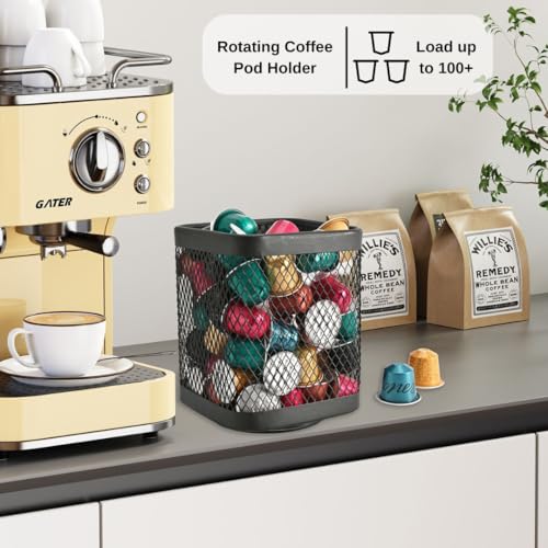 Rotating Coffee Pod Basket for Coffee Station Storage