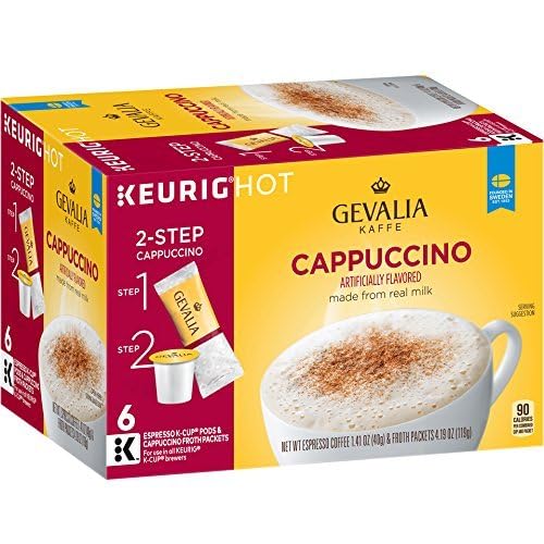 Cappuccino Keurig K Cup Pods with Froth Packets 5.98oz (24 Count)