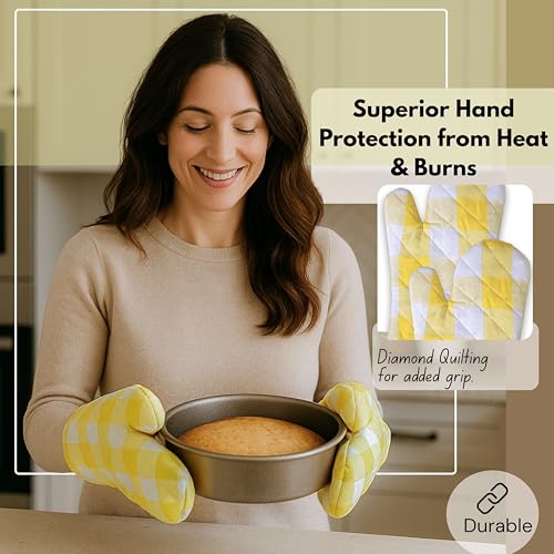Buffalo Plaid Check Oven Mitts and Pot Holders Set of 4 (4 Count)