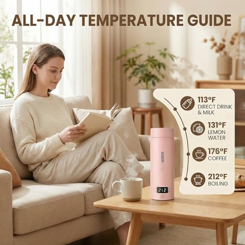 Pink Portable Electric Kettle forTravel