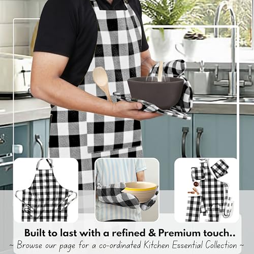 Buffalo Plaid Check Oven Mitts and Pot Holders Set of 4 (4 Count)
