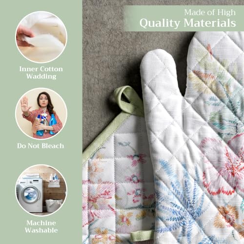 100% Cotton Oven Mitt & Pot Holder Set (2 Count)