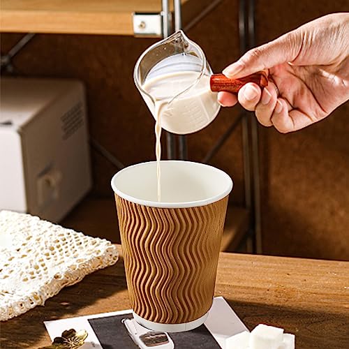 150 Pack 8 oz Disposable Paper Coffee Cups Insulated Champagne (150 Count)