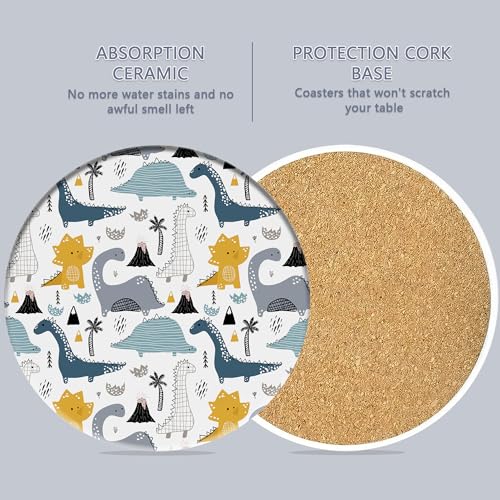 Drink Coasters Set of 6 with Holder