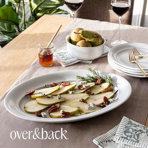 over&back Rim Stoneware Serving Platter