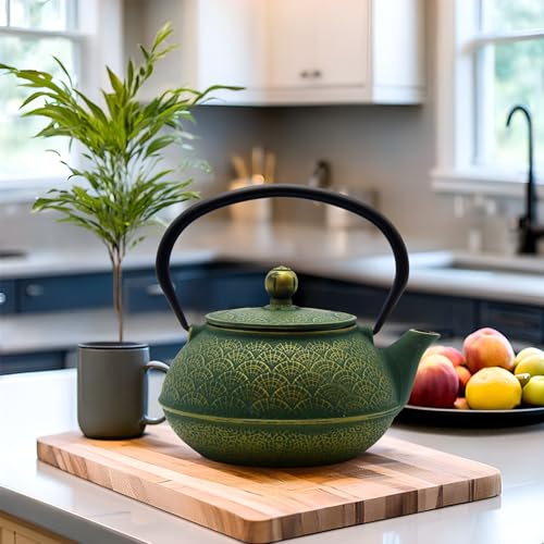 30.4oz Small Cast Iron Tea Kettle Teapot for Stovetop