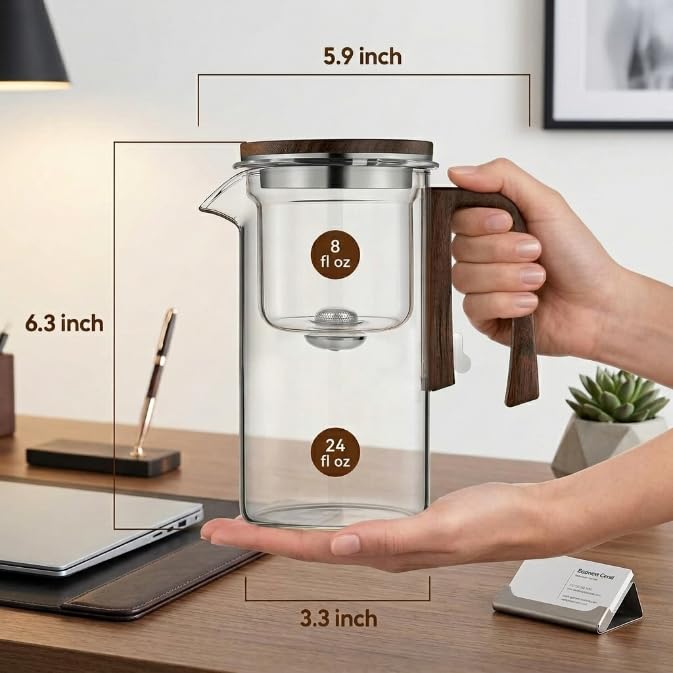 Magnetic Glass Teapot with Infuser