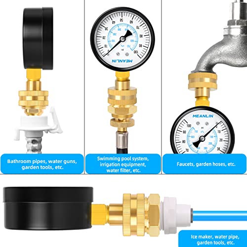 0~100Psi 3 4" Female Water Pressure Kit Plus 5 adapters