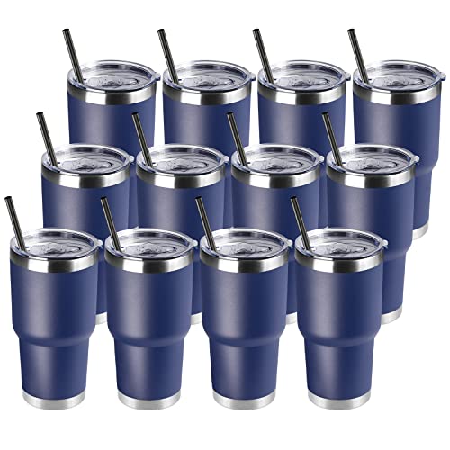 30 oz Tumbler with Lid and Straw (12 Count)