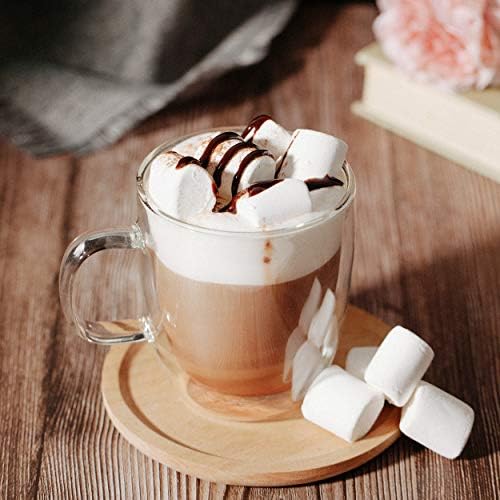 BTaT Double Walled Glass Coffee Mugs (4 Count)