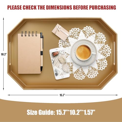 Gold Decorative Tray with Handles