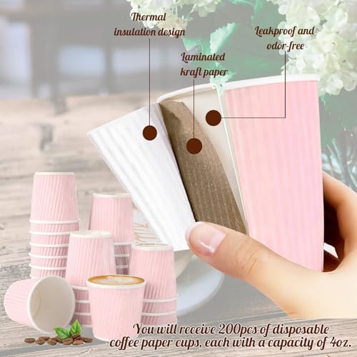 4oz Disposable Paper Espresso Cups (200 Count)