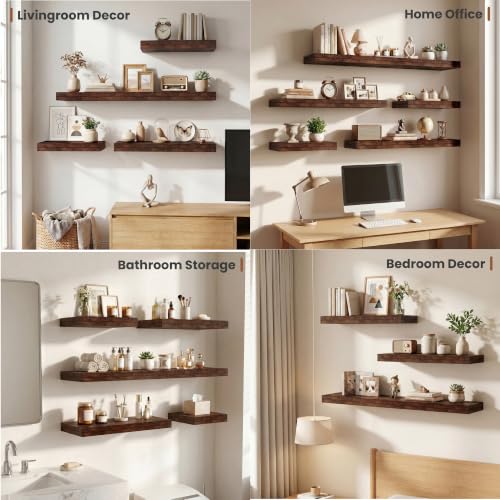 Deep Floating Shelves 48x12” Set of 2 (2 Count)