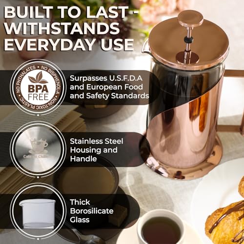 Stainless Steel French Press Coffee Maker 34 oz