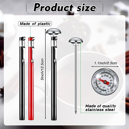 6 Pcs Stainless Steel Kitchen Dial Thermometer 5" (6 Count)