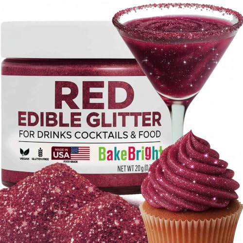Valentine Edible Red Glitter for Drinks