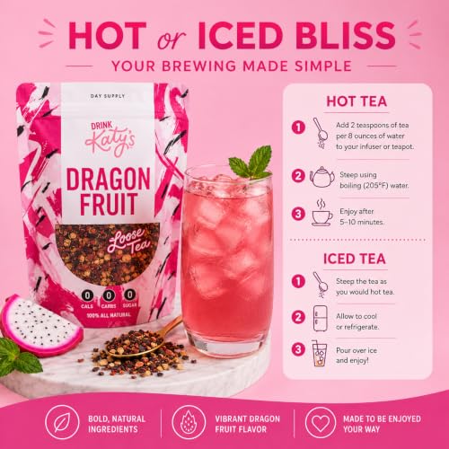 Katy’s Dragonfruit Loose Leaf Tea (3 Ounce)
