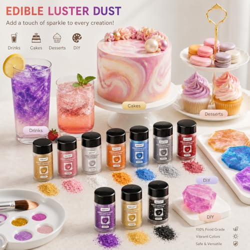 Edible Glitter for Drinks and Cakes (12 Count)