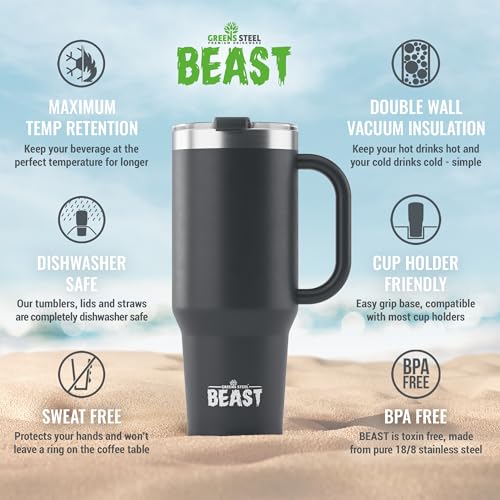 50oz Tumbler with Handle and Straw