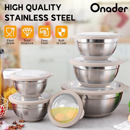 Mixing Bowls with Lids Set of 6 (9 Count)