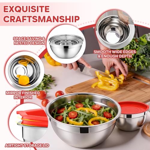 Mixing Bowls with Lids Set (5 Count)