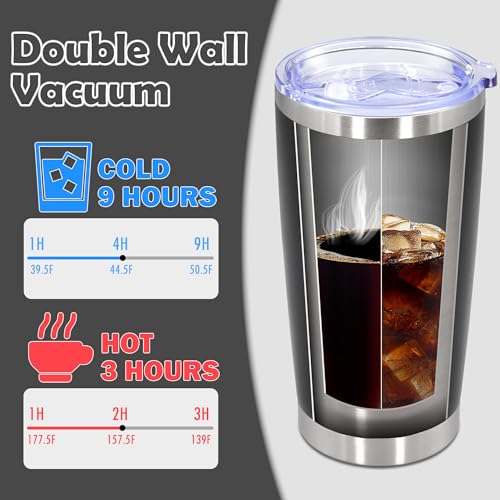 20oz Tumbler Stainless Steel Tumbler Coffee Tumbler with Lid Black