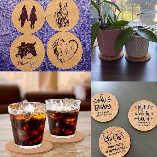 150 Pieces 3.6 Inch Cork Coasters for Drinks (150 Count)