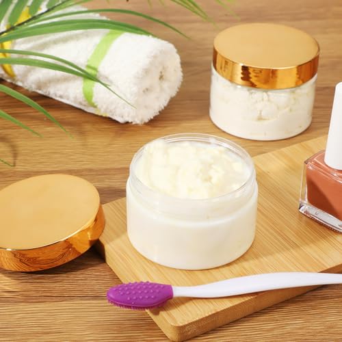 4 Pcs Plastic Jars Wide Mouth with Lids