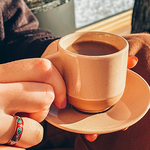 Ceramic Mini Espresso Cups Set of 4 (4 Count)