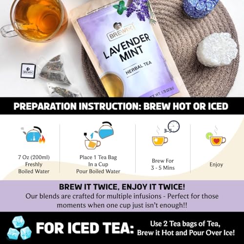 Lavender Mint Evening Blend Herbal Tea (25 Count)