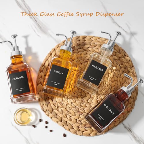 16.9 fl oz 500ml Coffee Syrup Dispenser Set
