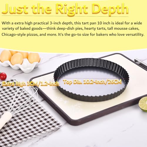 10 Inch Nonstick Tart Pan with Removable Bottom