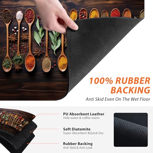 Kitchen Spices Dish Drying Mat
