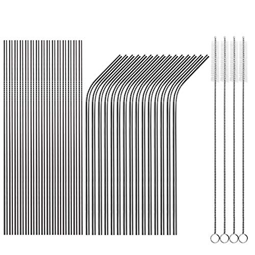 30 PCS Straight & Bent Stainless Steel Straws for Tumblers (30 Count)