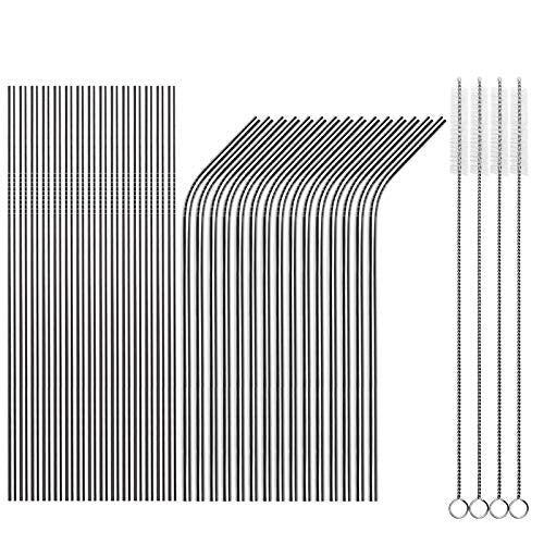 30 PCS Straight & Bent Stainless Steel Straws for Tumblers (30 Count)
