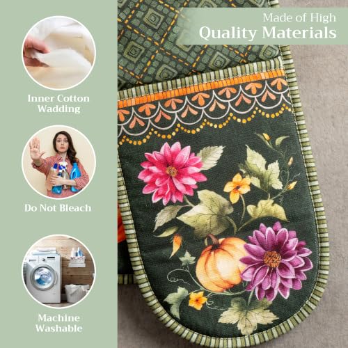 Double Oven Mitts 100% Cotton Double Oven Glove