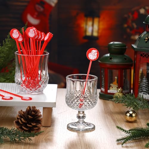 30 Pcs Christmas Drink Stirrers Santa Claus Stir Sticks (30 Count)