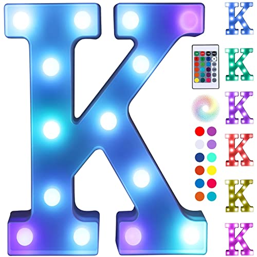 Colorful LED Letter Lights with Remote