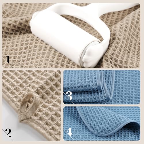 430 GSM Poly Blend Microfiber Quick Dry Waffle Bath Towel (4 Count)
