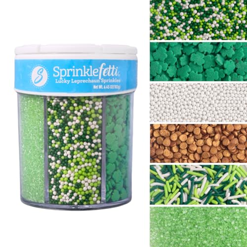 St Patricks Day 6 Cell Sprinkles Jar (6.45 Ounce)