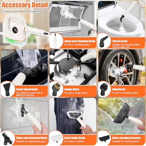 STEAM CLEANER Handheld [One Click Clean] Steamer for Cleaning
