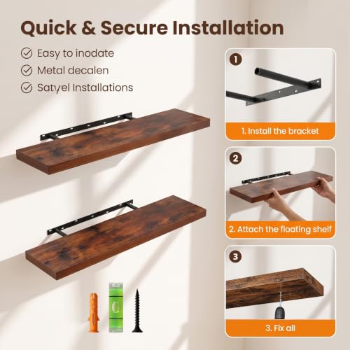 Floating Wall Shelves (2 Count)