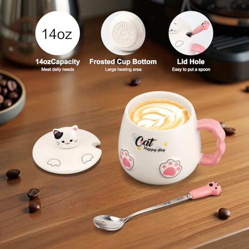Smart Coffee Mug Warmer & Cute Cat Mug Set