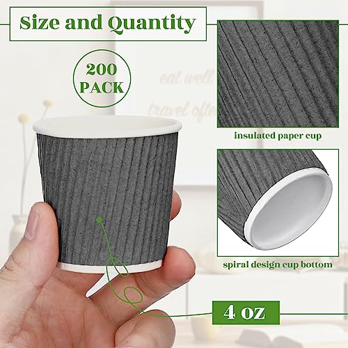 200 Pcs 4 oz Disposable Espresso Coffee Cups