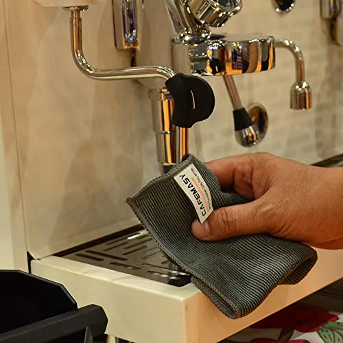 Barista Cleaning Towel with Hook Set Pack of 3pcs Soft Barista Mirco Fiber Cloth for Cleaning Espresso Coffee Machine Steam Wand and Coffee Bar Counter